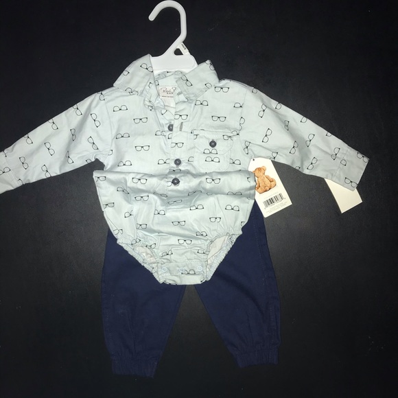 Rene Rofe Matching Sets Rene Rofe Dress Shirt Onesie Pants 36 Mths